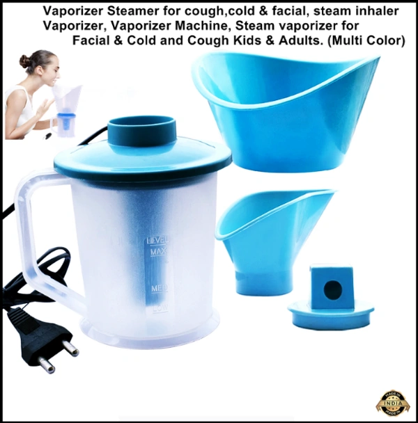 Vaporizer Steamer for cough,cold & facial, steam inhaler Vaporizer, Vaporizer Machine, Steam vaporizer for Facial & Cold and Cough Kids & Adults. (Multi Color) 